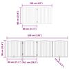 vidaXL Hundeport sammenleggbar 6 paneler brun 480 cm poppeltre
