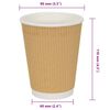 vidaXL Papir kaffekopper 500 stk 12oz 300 ml brun