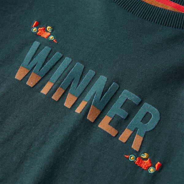 T-skjorte for barn med lange ermer m&oslash;rkegr&oslash;nn 116