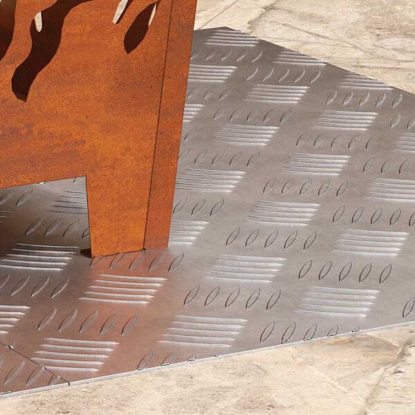 vidaXL Trinn Rektangul&aelig;r 2 pcs s&oslash;lv 70 x 50 cm Aluminium