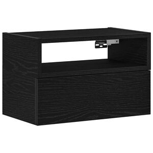vidaXL Veggmontert nattbord svart 45x26x28,5 cm