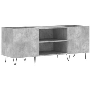 vidaXL Hifi-benk betonggr&aring; 121x38x48 cm konstruert tre