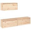 vidaXL TV-benker 3 stk heltre furu