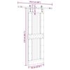 vidaXL Skyvedør med monteringstilbehør 70x210 cm heltre furu