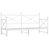 vidaXL Dagseng med trille uten madrass hvit 90x200 cm st&aring;l