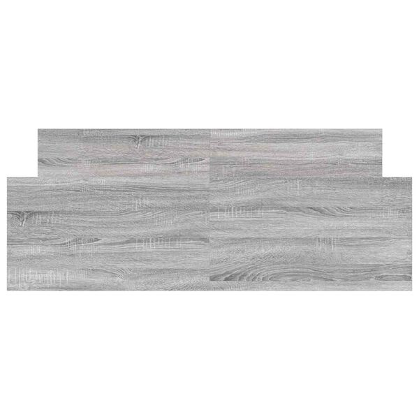 vidaXL Sengeramme med hode- og fotgavl gr&aring; sonoma 135x190 cm