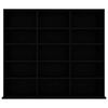 vidaXL CD-hylle svart 100x23x89,5 cm konstruert tre