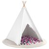 vidaXL Teepee Telt Hvit 120 x 120 x 150 cm Stoff og Plast