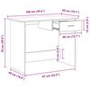 vidaXL Skrivebord hvit 100x50x76 cm konstruert tre