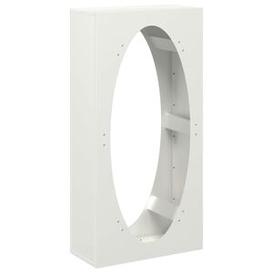 vidaXL Vedstativ hvit 50x23x100 cm kaldvalset st&aring;l