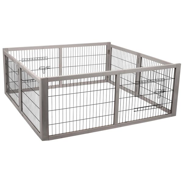 FLAMINGO Sammenleggbart kaninbur med 2 dører Mel 116x112x45 cm