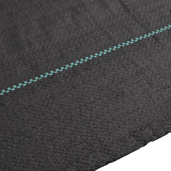 vidaXL Kontrollmatte for ugress svart 2x10 m PP