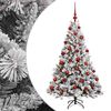 vidaXL Kunstig juletre med kuler 120 cm 150 LED-lys Varmhvit