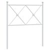 vidaXL Utskiftbar sengegavl i metall hvit 80 cm