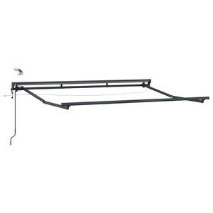 vidaXL Elektrisk markisedukke med LED Antrasitt 2,5 x 2 m Aluminium