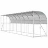 vidaXL H&oslash;nsehus Mot Vegg S&oslash;lv 600 x 150 x 215 cm Galvanisert st&aring;l