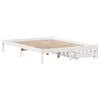 vidaXL Sengeramme uten madrass hvit 140x200 cm heltre furu