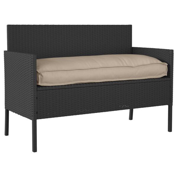 vidaXL Pallepute for sete / ryggst&oslash;tte med pute Gr&aring;brun 120 x 50 x 12 cm