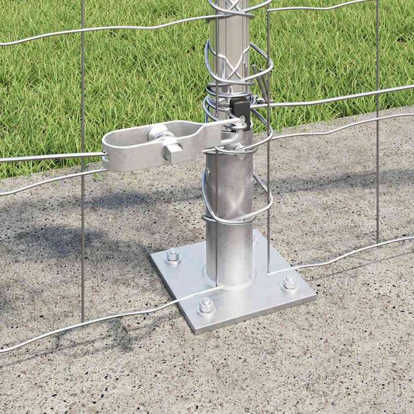 vidaXL Gjerde med stolpe s&oslash;lv 1 x 10 m St&aring;l