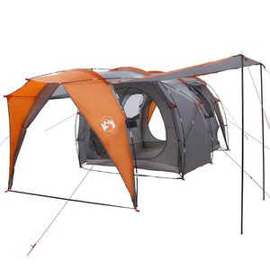 vidaXL Tunneltelt Gr&aring; og Oransje 382 x 262 x 214 cm