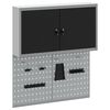 vidaXL Verktøyskab og Pegboard Sett 3 pcs Svart 100 x 20 x 115 cm Stål