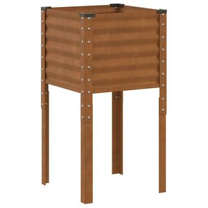 vidaXL Hagepotte 45x45x88 cm v&aelig;rbestandig st&aring;l
