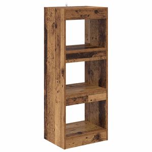 vidaXL Bokskap 3 niv&aring;er 40 x 30 x 103 cm Konstruert tre Gammelt tre