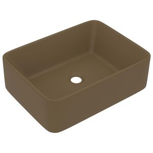 vidaXL Luksuri&oslash;s servant matt kremhvit 41x30x12 cm keramisk