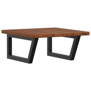 vidaXL Servanthylle veggmontert stål og heltre eik