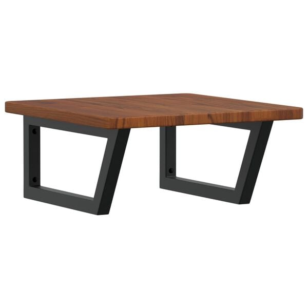 vidaXL Servanthylle veggmontert stål og heltre eik