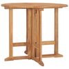 vidaXL Sammenleggbart hagebord &Oslash;90x75 cm heltre teak