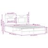 vidaXL Sengeramme uten madrass brun eik 150x200 cm konstruert tre