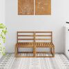 vidaXL 2 Stk Ute Midt Sofa Solid akasietre Naturlig 118 x 63 x 73 cm