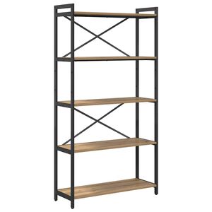 vidaXL Bokhylle 80 x 30 x 155 cm Konstruert tre Artisan Eik