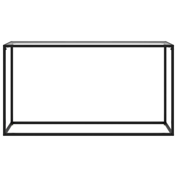 vidaXL Konsollbord gjennomsiktig 140x35x75 cm herdet glass