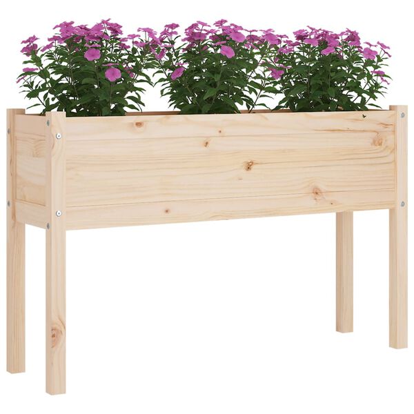 vidaXL Plantekasse 110x31x70 cm heltre furu