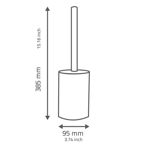 RIDDER Toalettb&oslash;rste med holder murstein antrasitt
