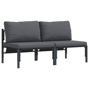 vidaXL Utend&oslash;rs M&oslash;bler med pute 2 Stk Antrasitt 80 x 80 x 71 cm St&aring;l