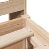 vidaXL Seng med bokhylle uten madrass 180x200 cm heltre furu