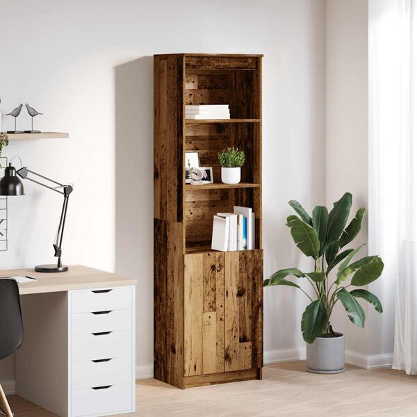 vidaXL Highboard gammelt tre 50x35x180 cm konstruert tre