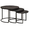 vidaXL Nestende Kaffebord 3 stk. Svart 54 x 54 x 40 cm