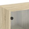 vidaXL Sideskap med glassd&oslash;rer sonoma eik 68x37x68,5 cm