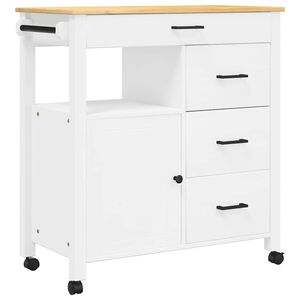 vidaXL Kj&oslash;kkenvogn MONZA 84x40x88,5 cm heltre furu