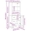 vidaXL H&oslash;yskap med skuff 2 pcs Svart Eik Konstruert tre