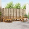 vidaXL Utend&oslash;rs sofa-sett 6 pcs Naturlig Solid akasietre