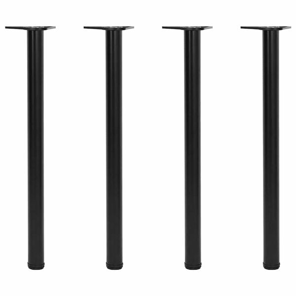 4 Height justerbare Bordben Sort 870 mm