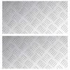 vidaXL Trinn Rektangul&aelig;r 2 pcs s&oslash;lv 40 x 20 cm Aluminium