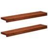 vidaXL Vinduplanker 2 stk. Brun 70 x 15 x 2 cm Massiv b&oslash;ketre