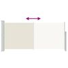 vidaXL Uttrekkbar sidemarkise 140 x 300 cm kremhvit