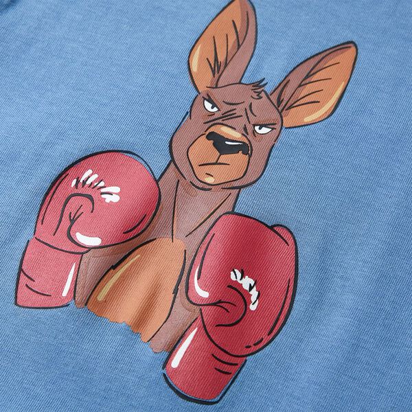 T-skjorte for barn med korte ermer medium bl&aring; 116